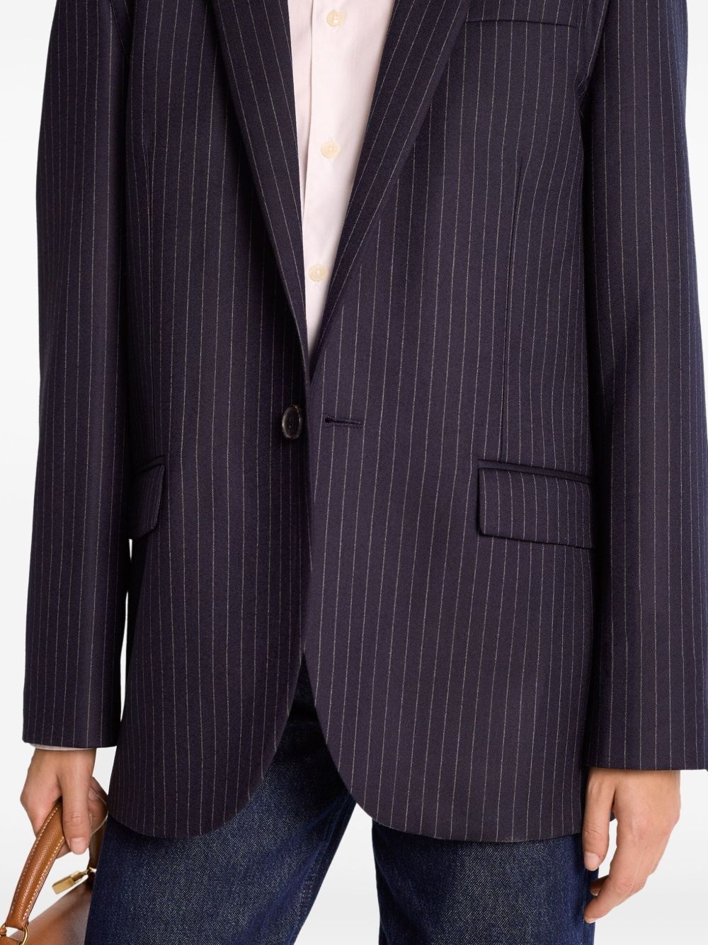pinstripe tailored blazer - 3
