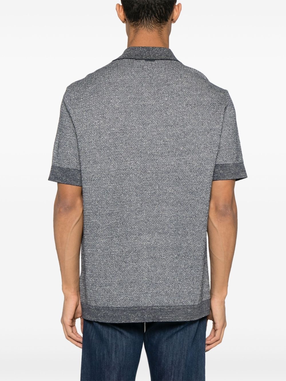 patterned-jacquard polo shirt - 3