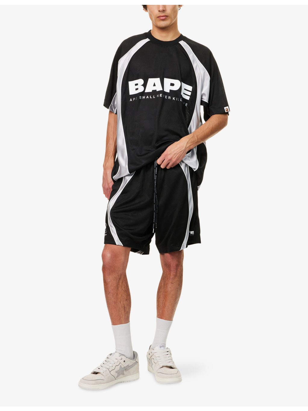 Logo-Print Jacquard Football Jersey T-Shirt - 2