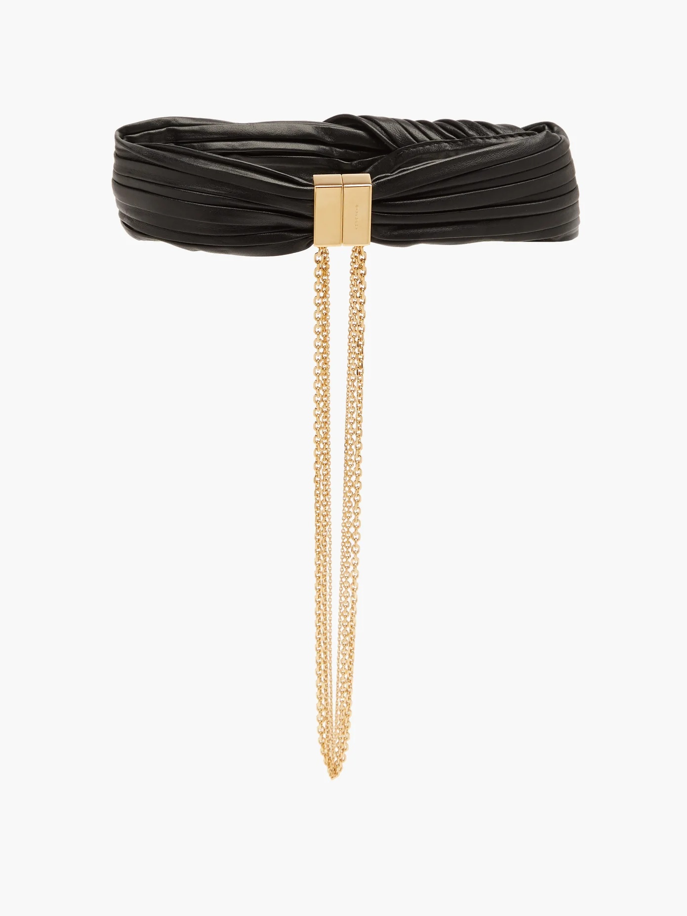 Pleated leather choker - 3