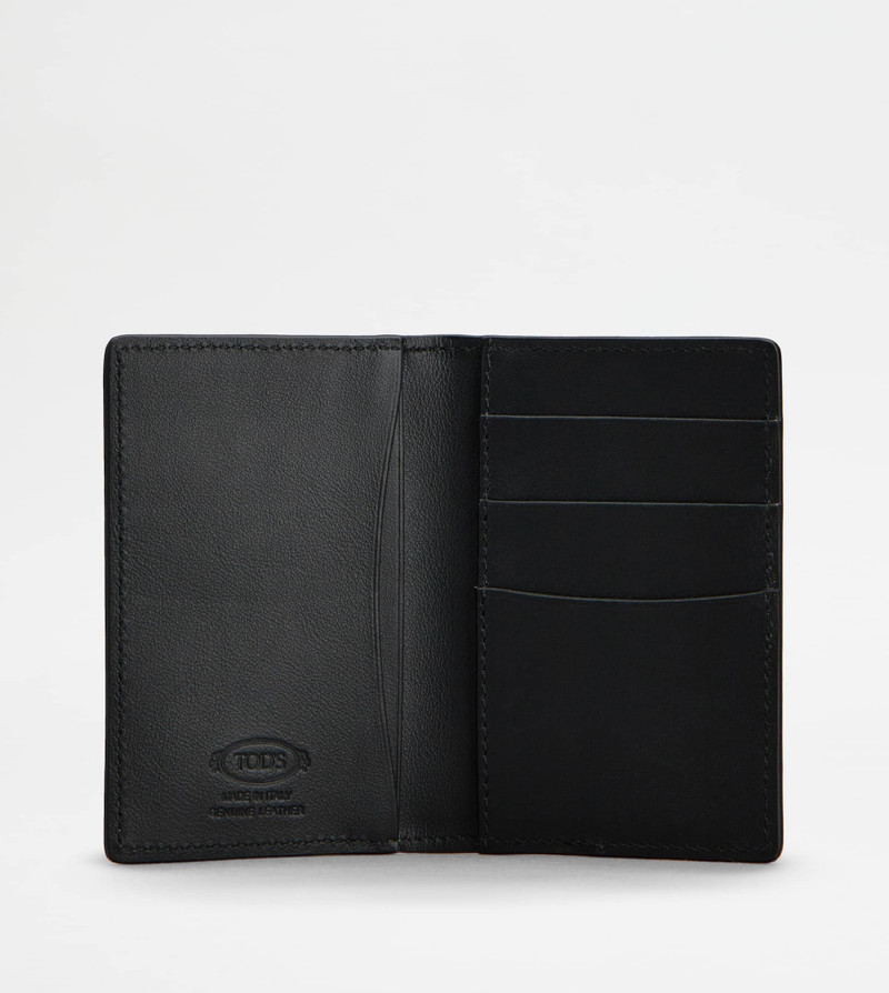 Tod's CARD HOLDER IN LEATHER - BURGUNDY, BLACK outlook