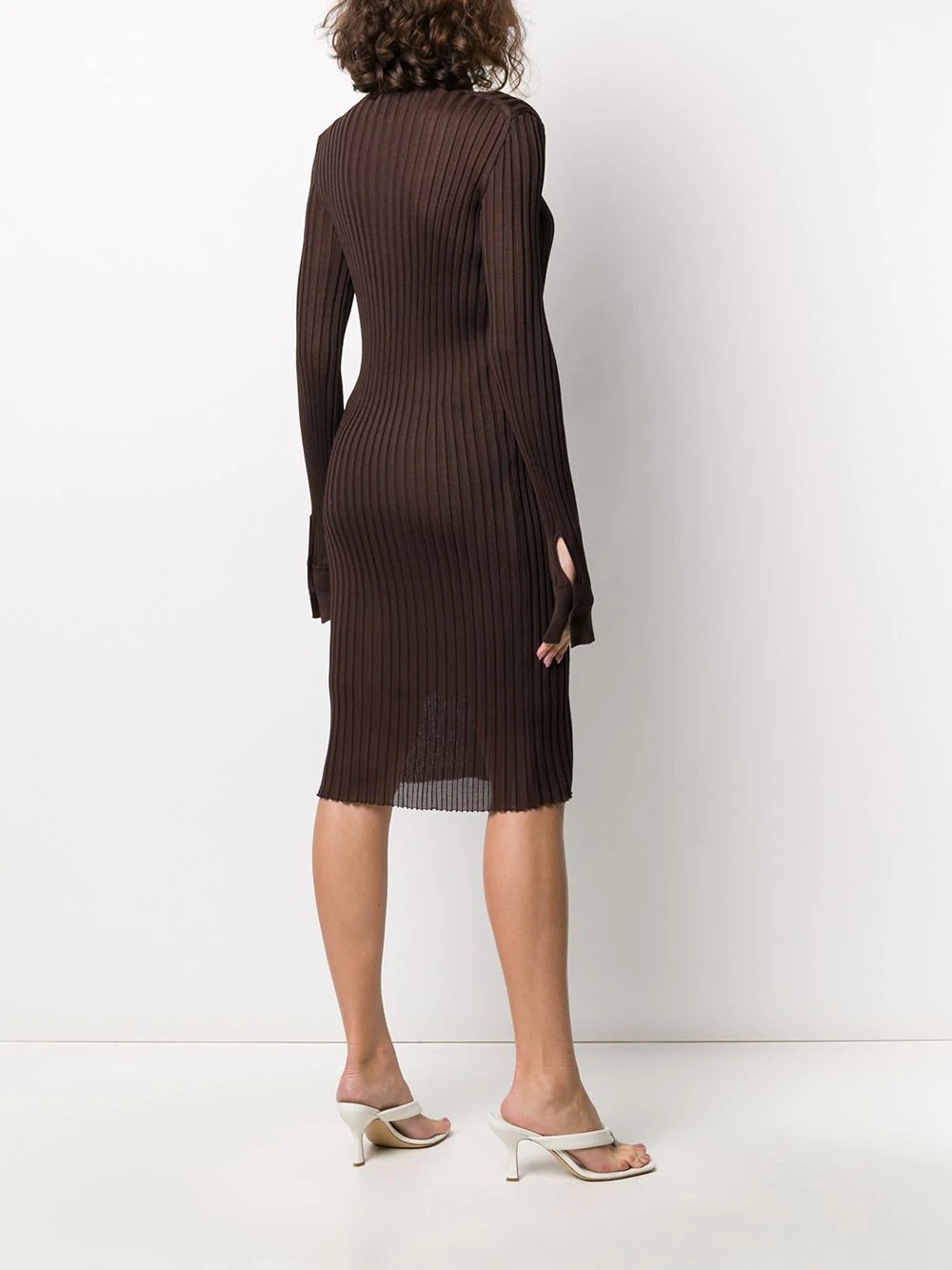 ribbed silk dress - 4