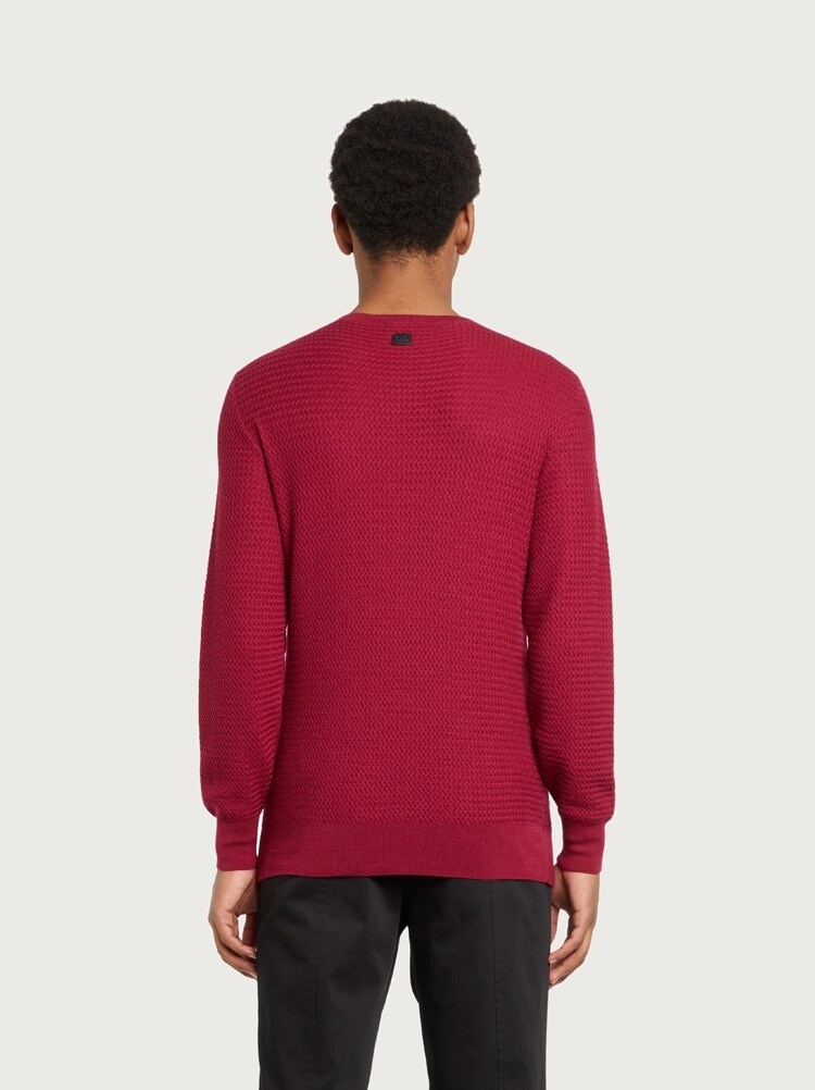KNITTED V-NECK SWEATER - 3