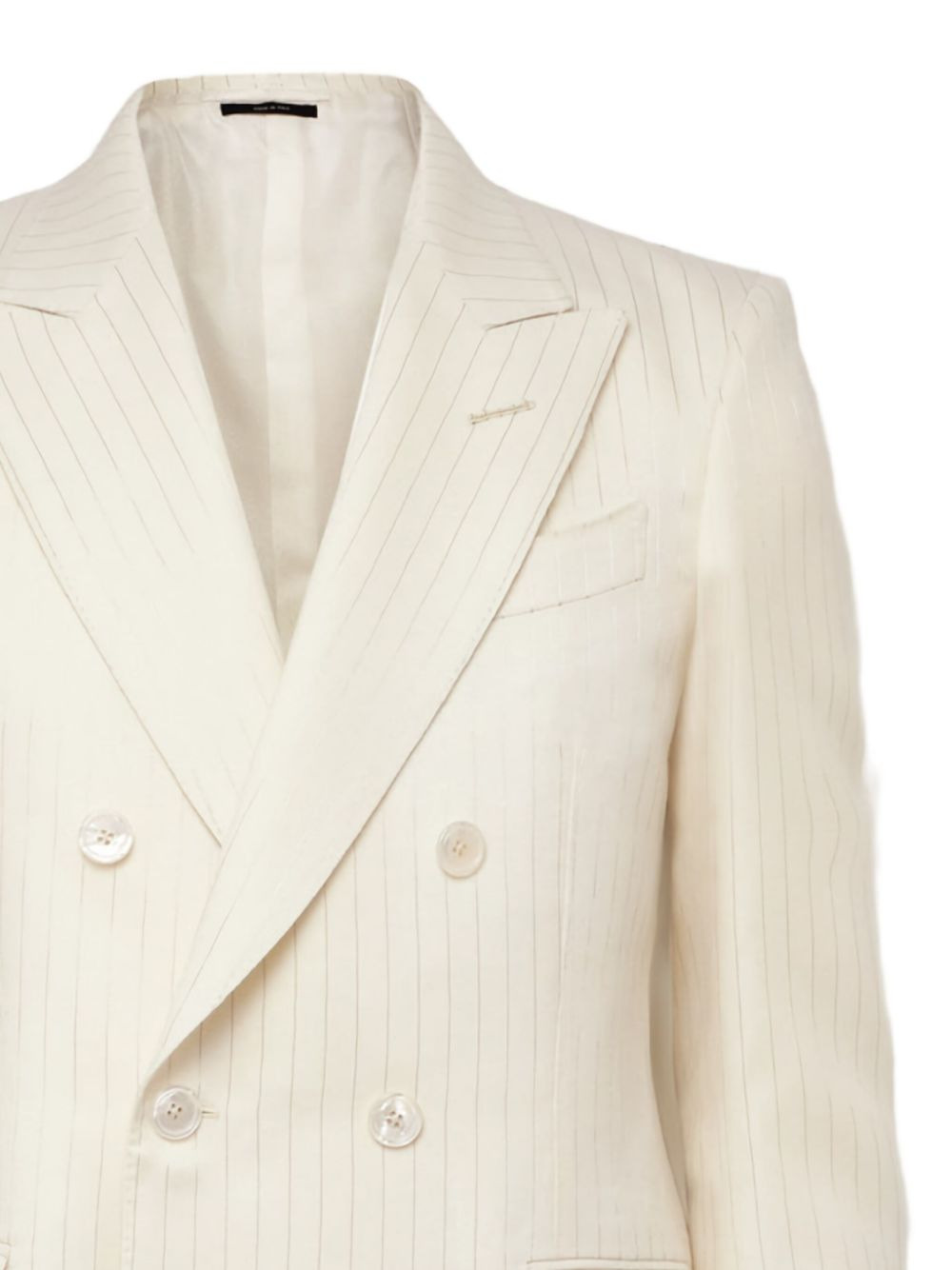 striped double-breasted blazer - 2