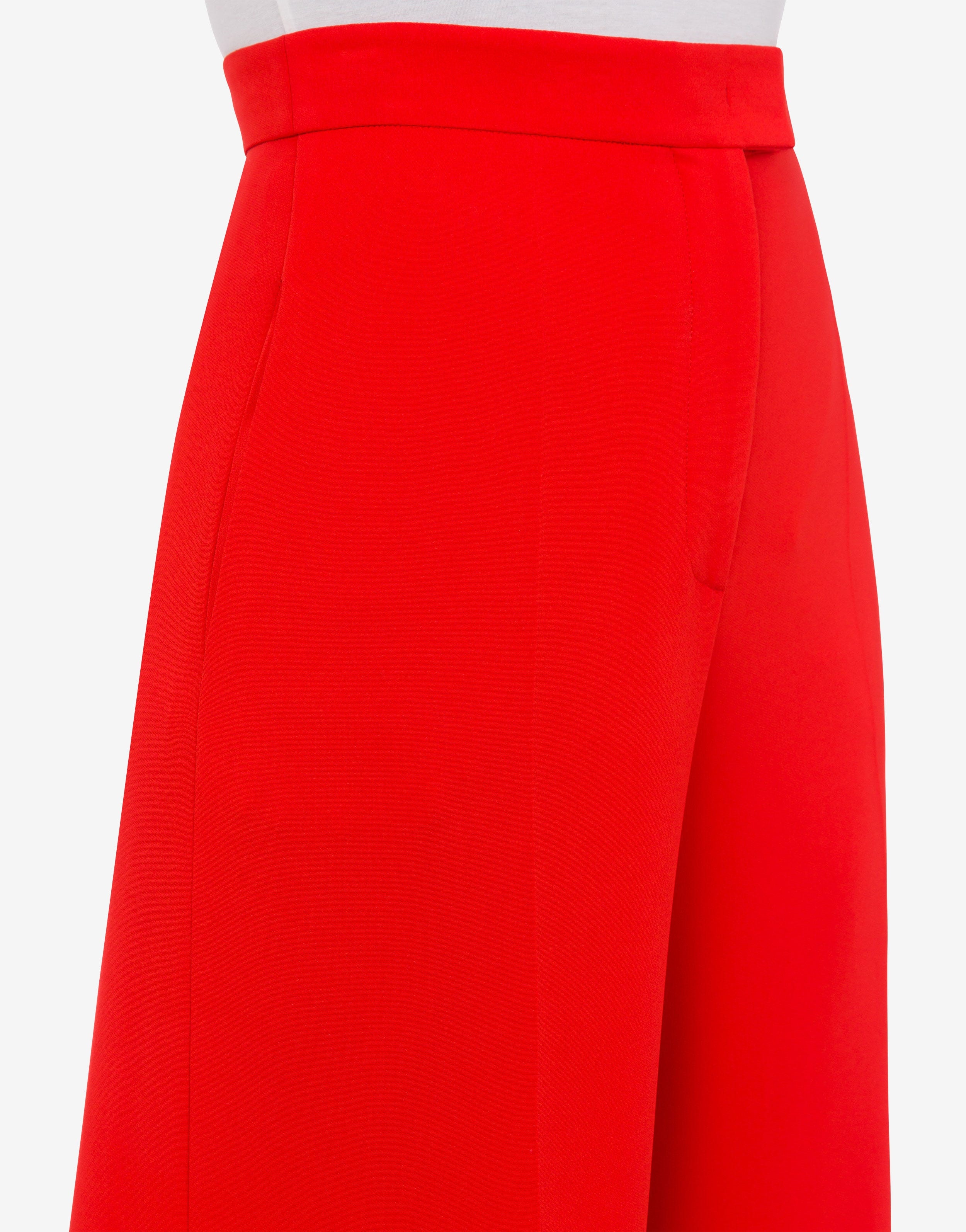 STRETCH GABARDINE PALAZZO TROUSERS - 4