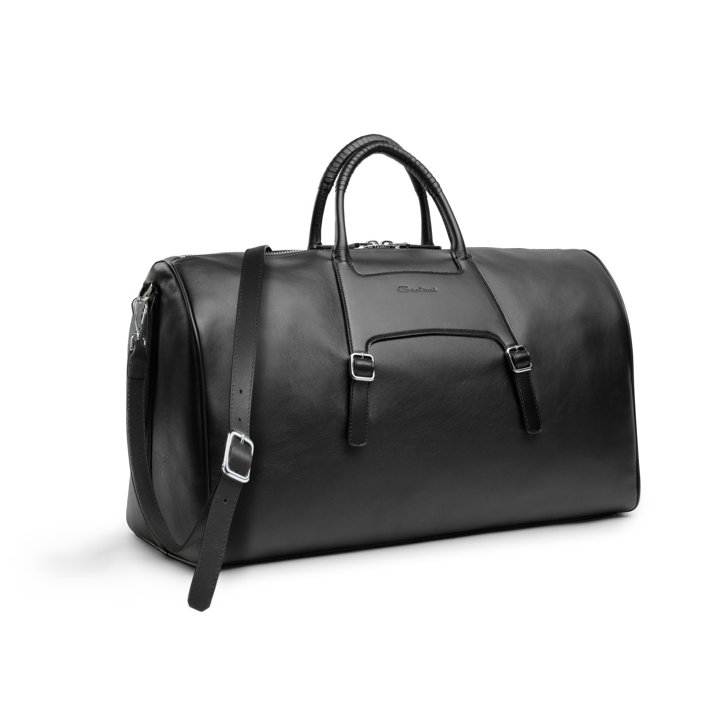 Black leather weekend bag - 5