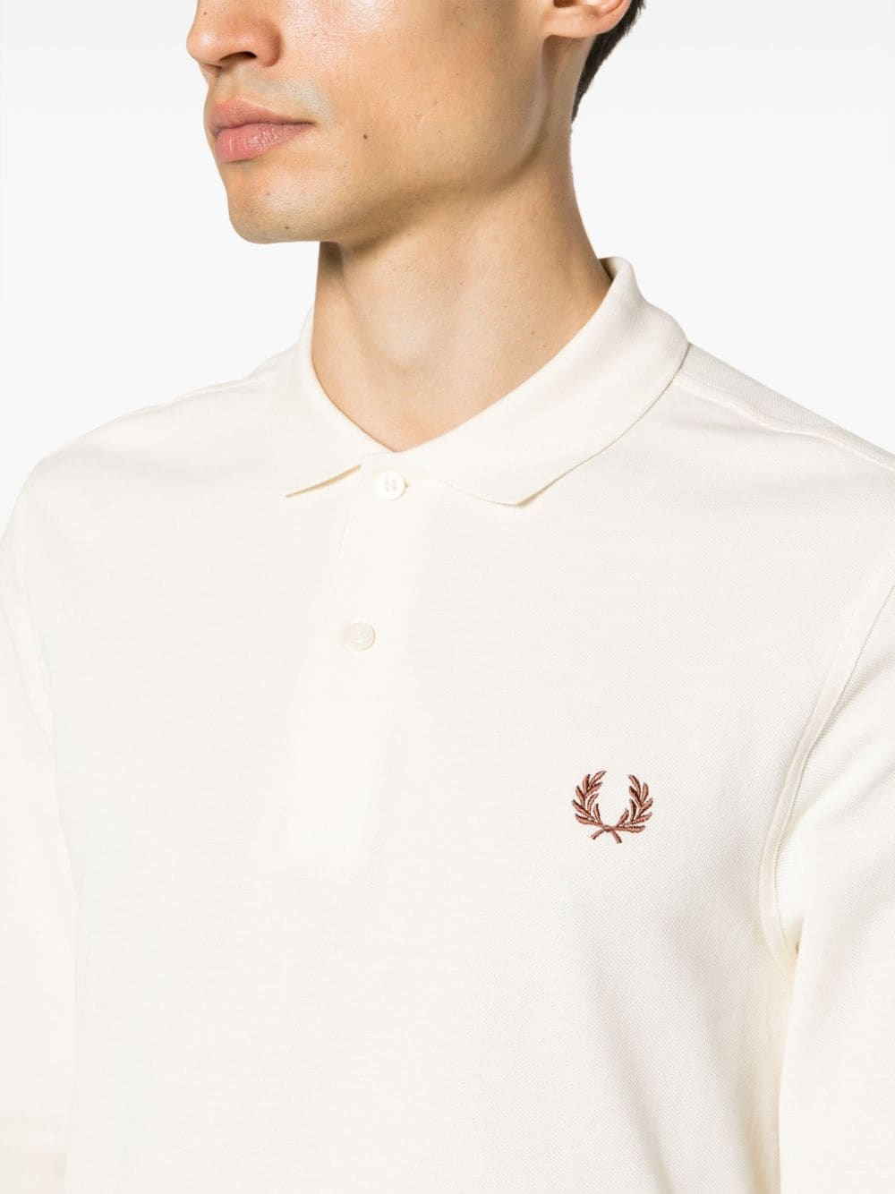 logo-embroidered cotton polo shirt - 5