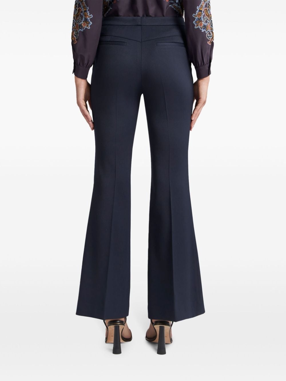 gabardine flared trousers - 3