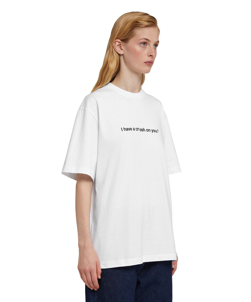 Cotton T-shirt with Crash quote 8