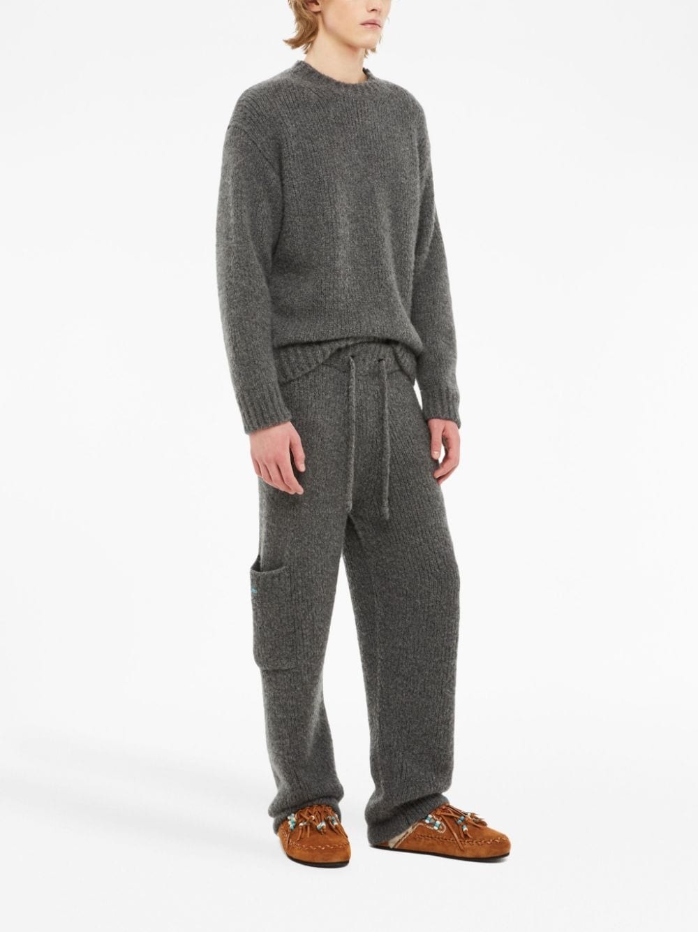 A Finest knitted straight-leg trousers - 3