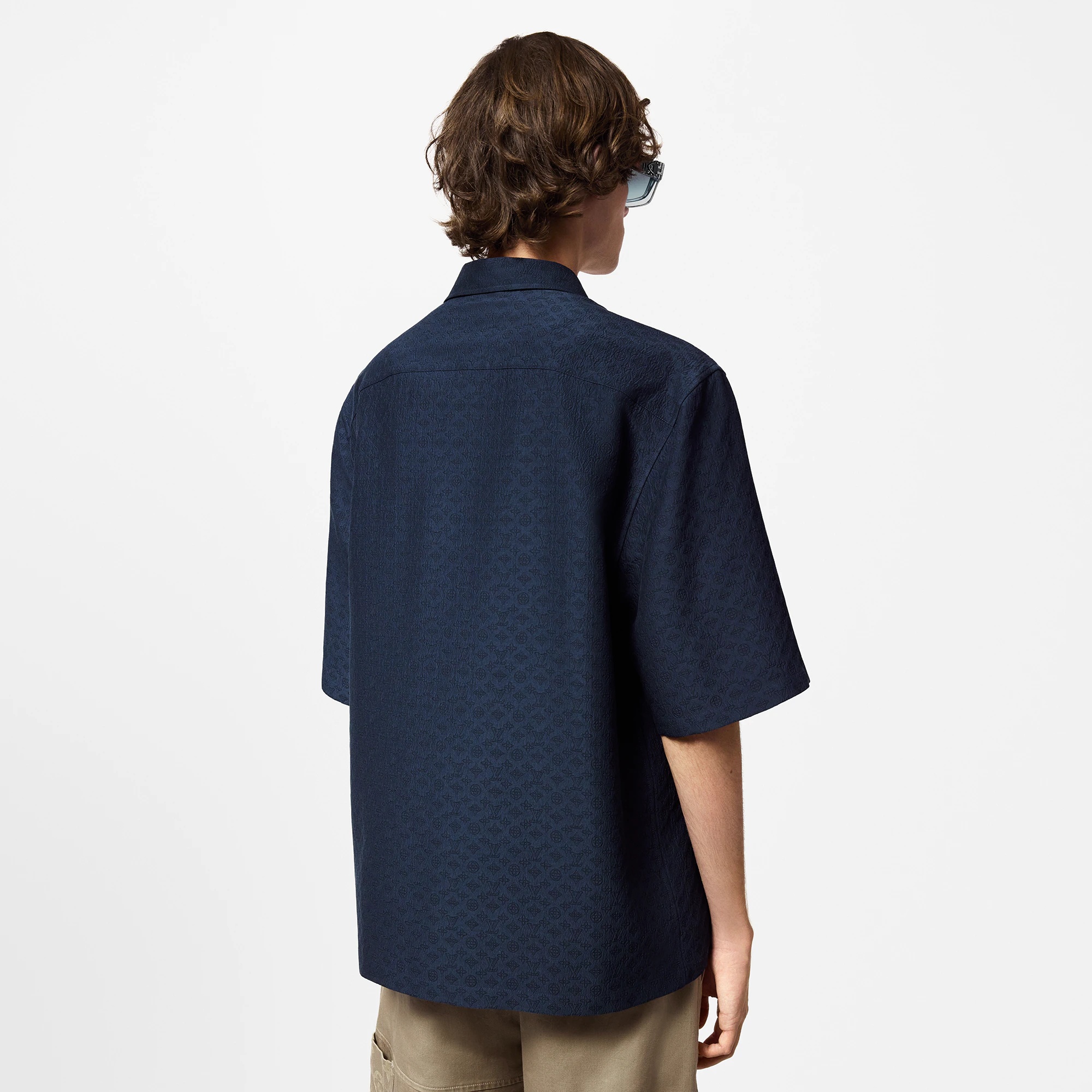 Mini Monogram Silk Blend Short-Sleeved Shirt - 5
