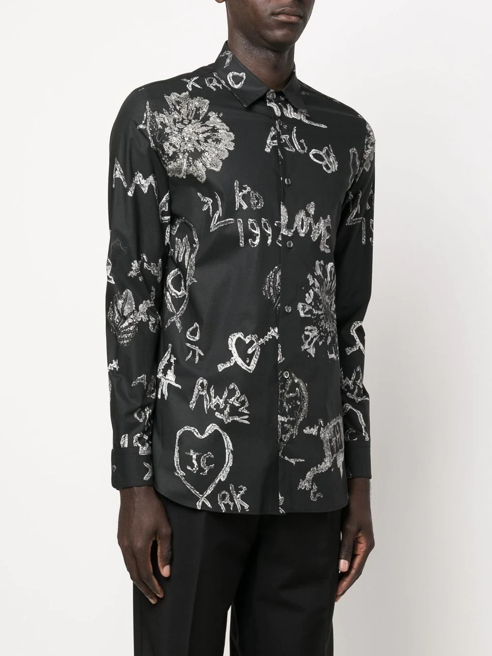 graphic-print long-sleeve shirt - 3