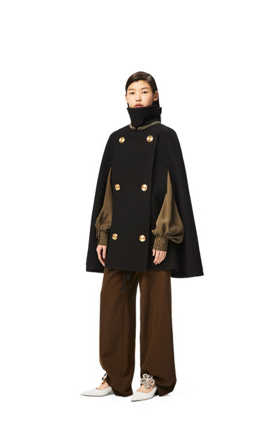 Loewe Military cape in wool and cupro outlook