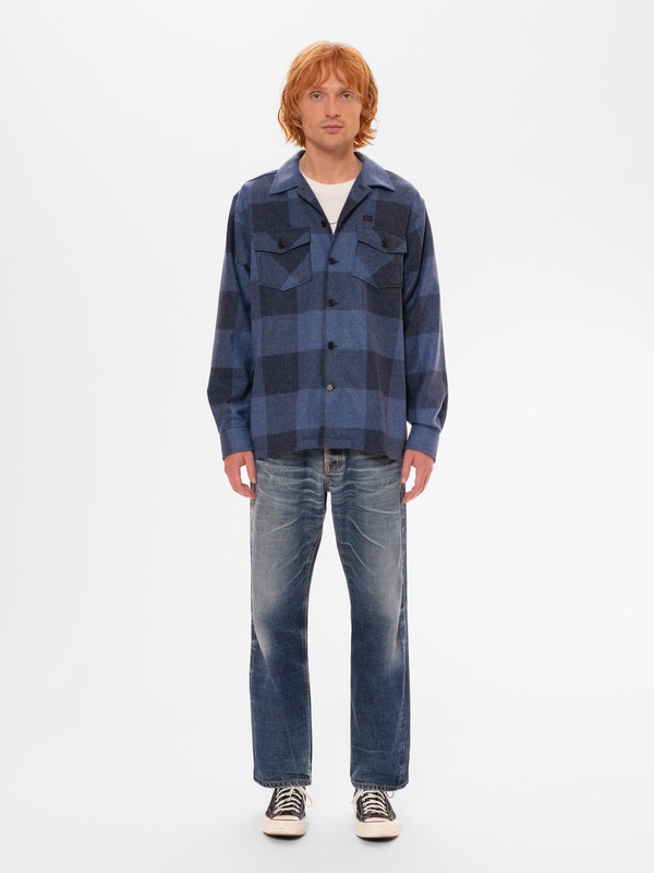Vincent Buffalo Check Shirt Blue - 2