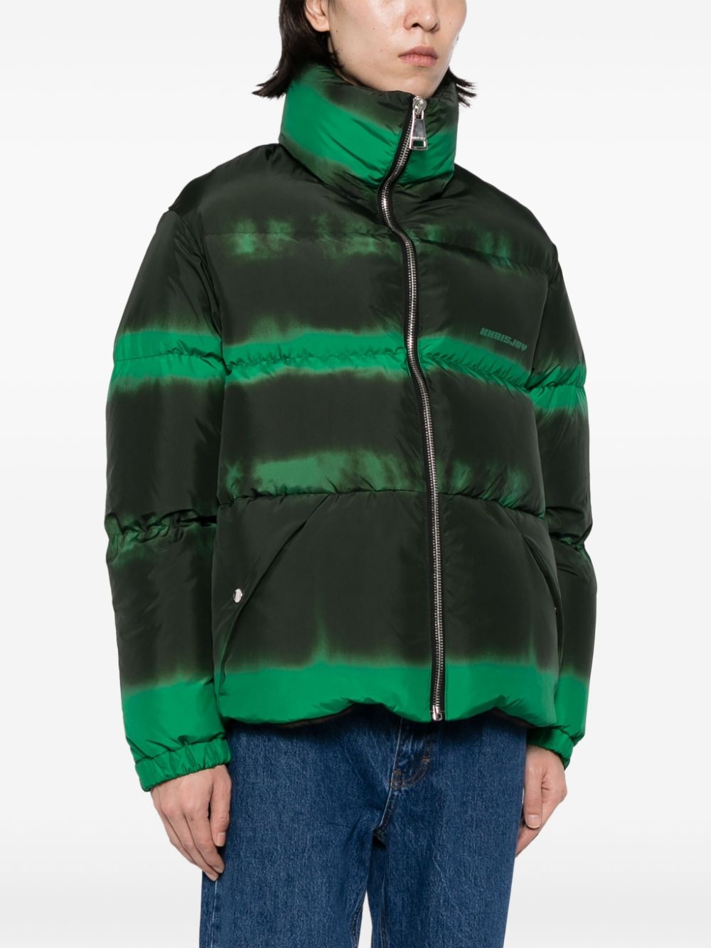 faded-effect puffer jacket - 3