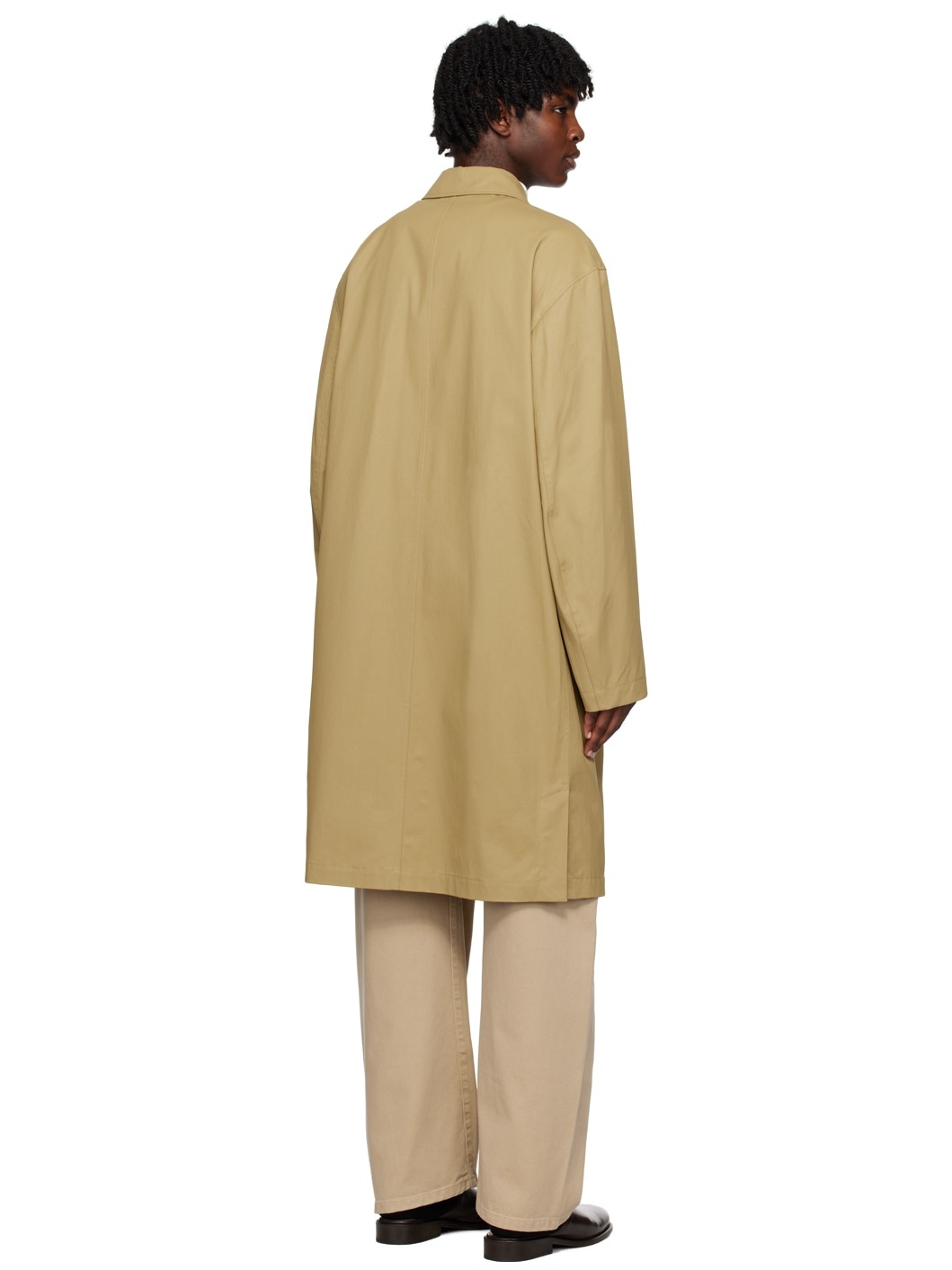【関税込み】LEMAIRE SSENSE限定 タン コート Lemaire SSENSE Exclusive Tan Spread Collar Coat | REVERSIBLE