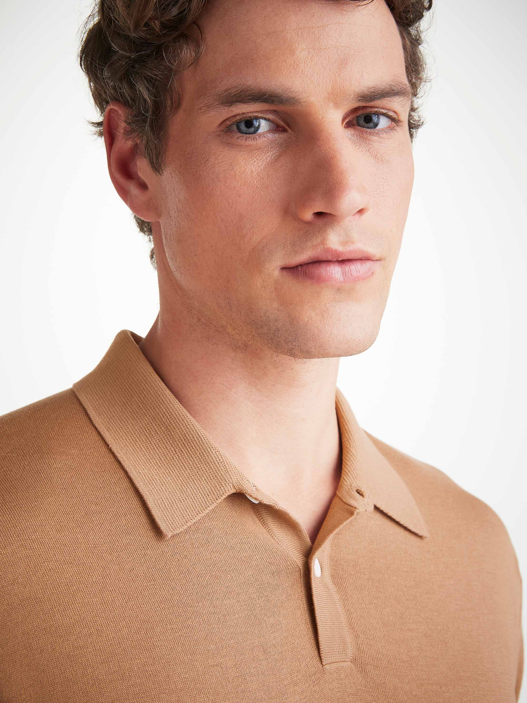 Men's Polo Shirts Jacob Sea Island Cotton Camel - 5