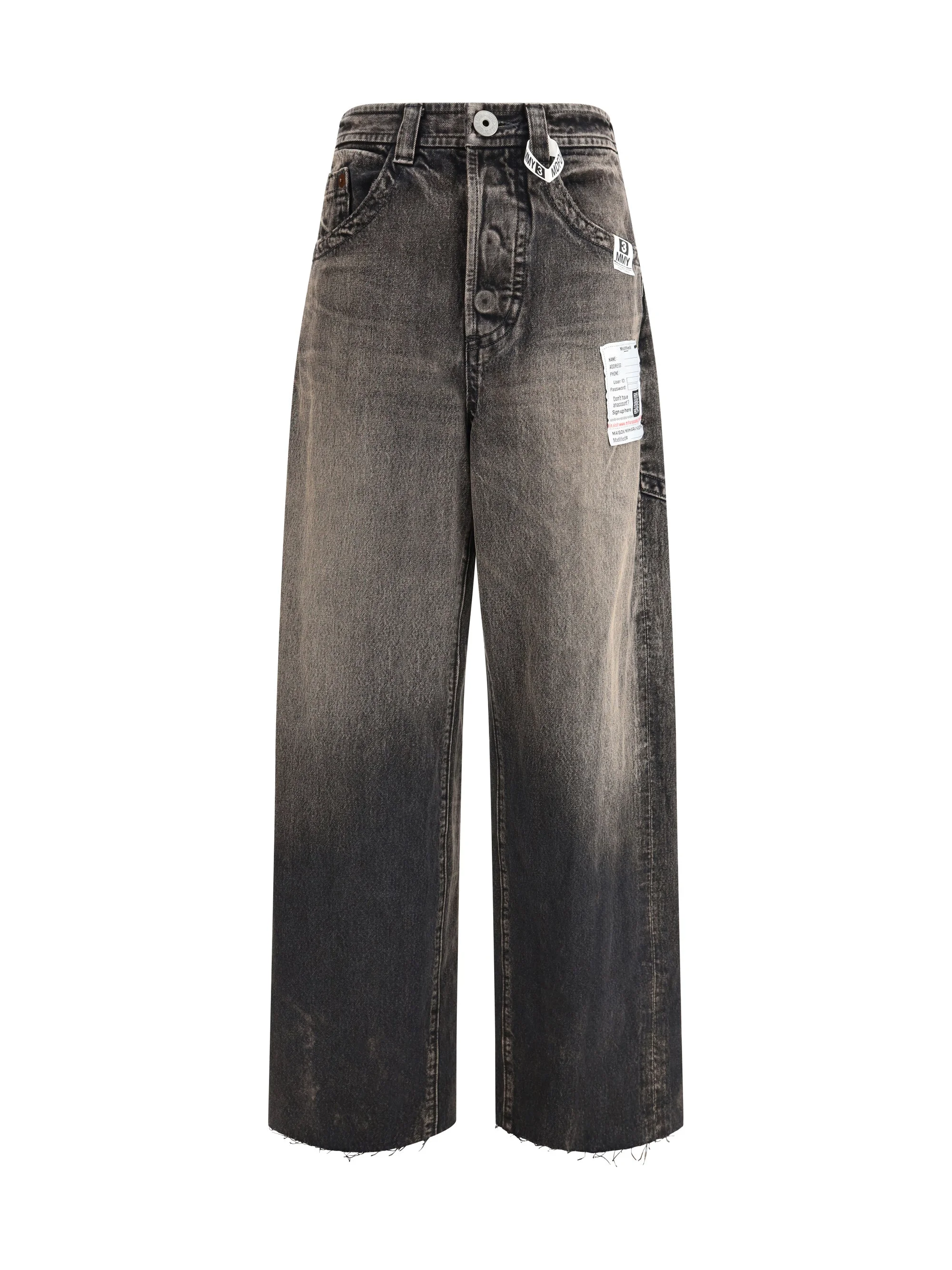 Maison Mihara Yasuhiro Women “Amateur Sewn Like” Wide Denim Jeans - 1