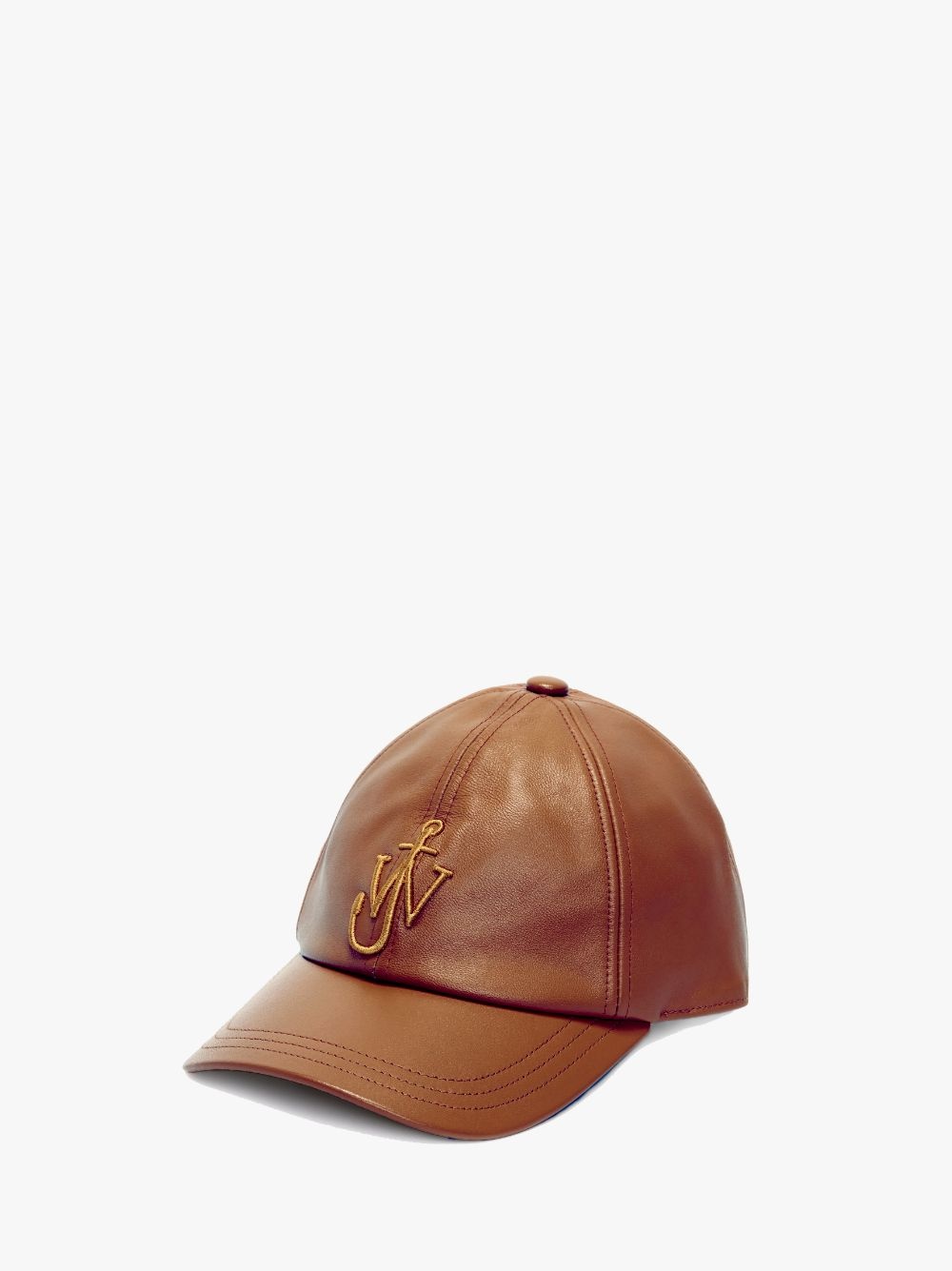 LEATHER BASEBALL CAP WITH ANCHOR LOGO - 2