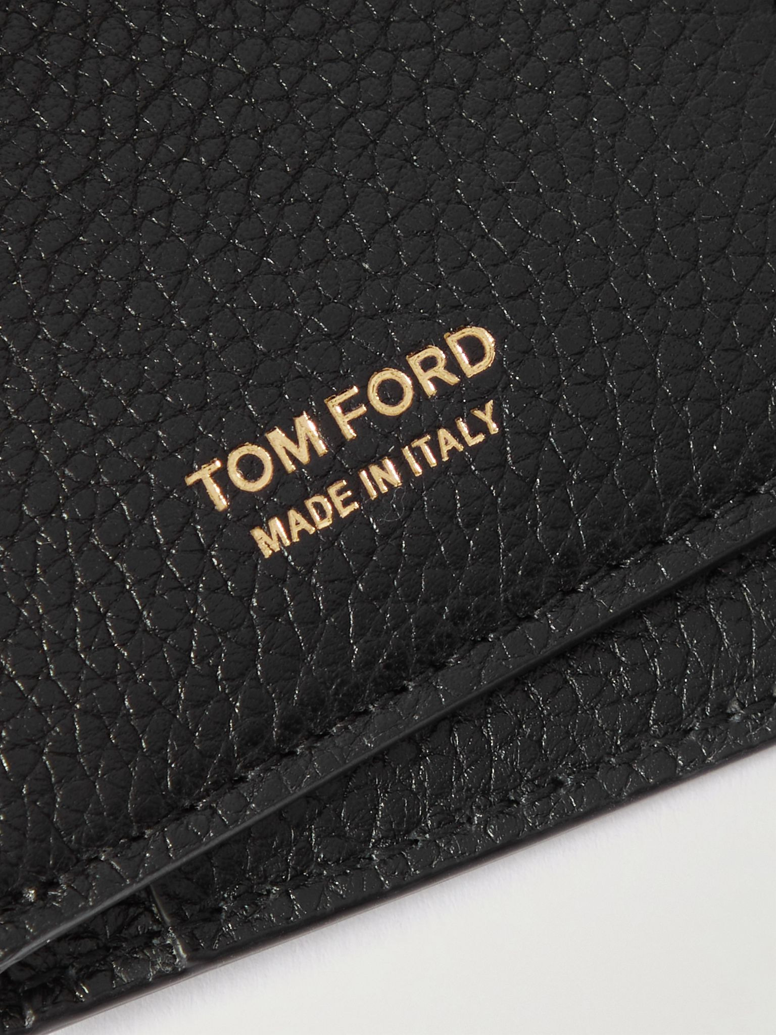 Full-Grain Leather Bifold Cardholder Black - 3