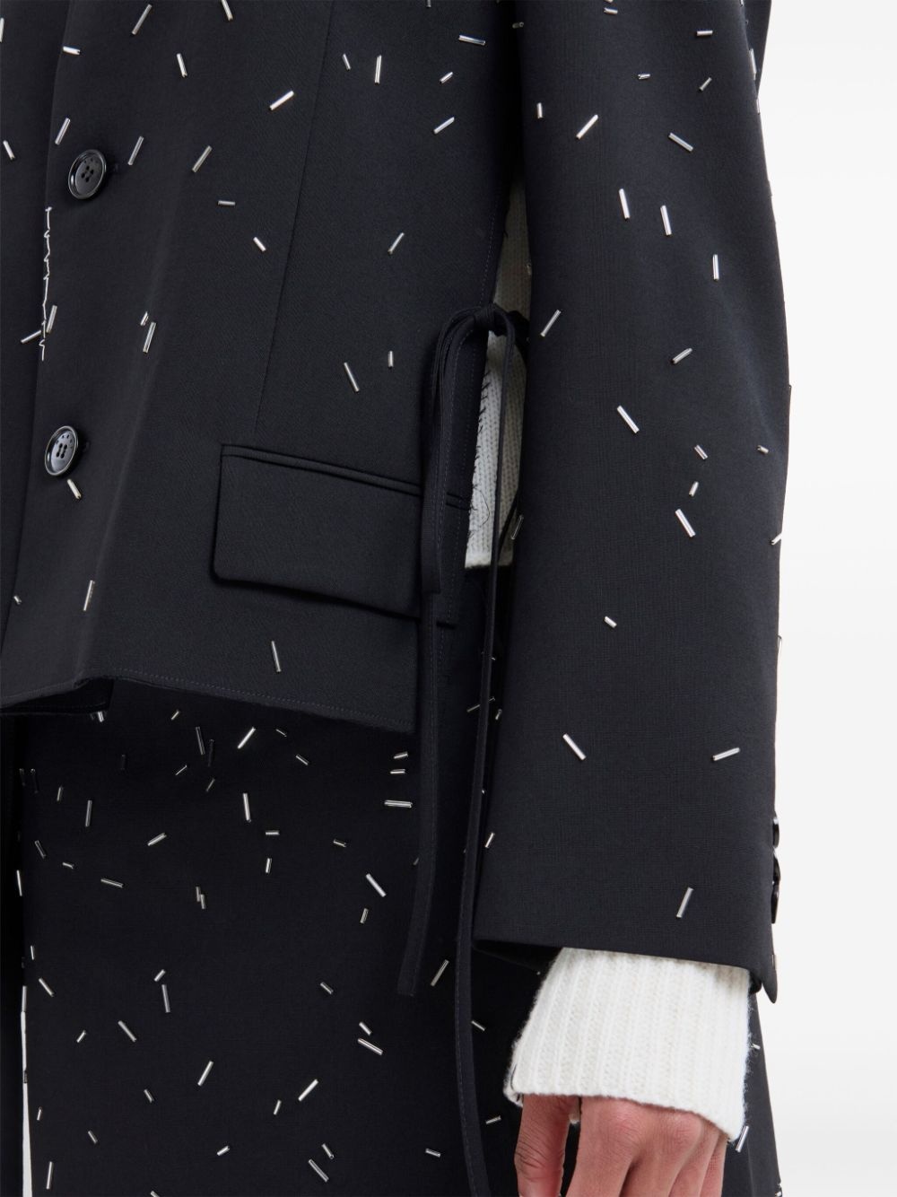 bead-embellished jacket - 6