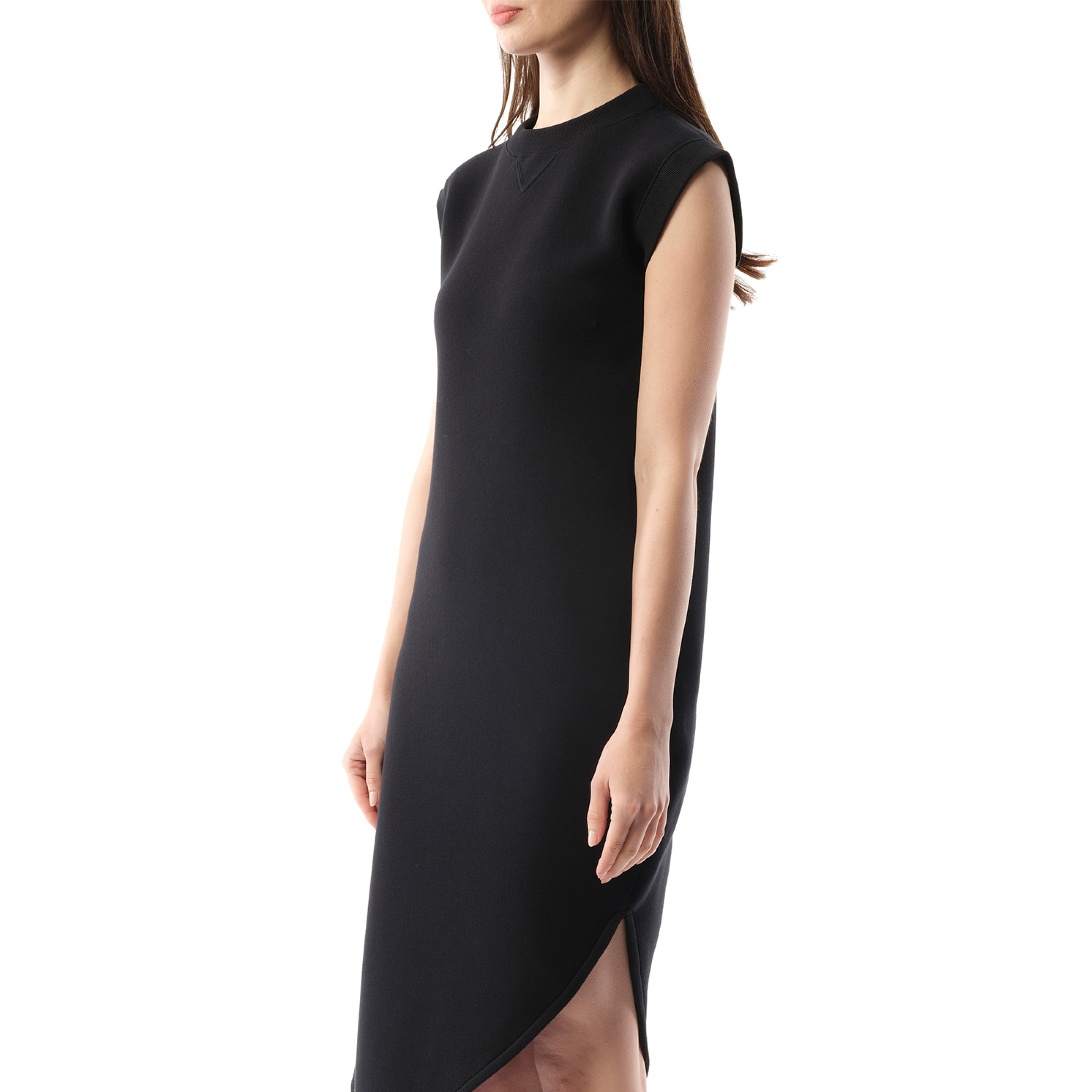 Sponge Sweat Dress in Black - 5