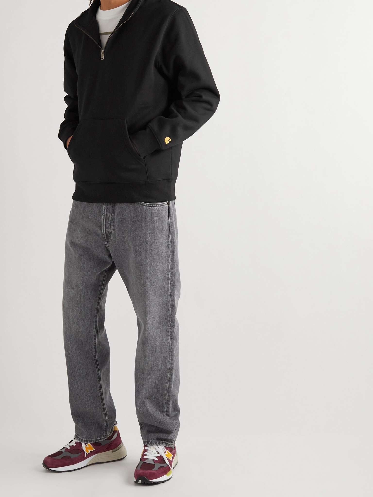 Chase Logo-Embroidered Cotton-Blend Jersey Half-Zip Sweatshirt - 2