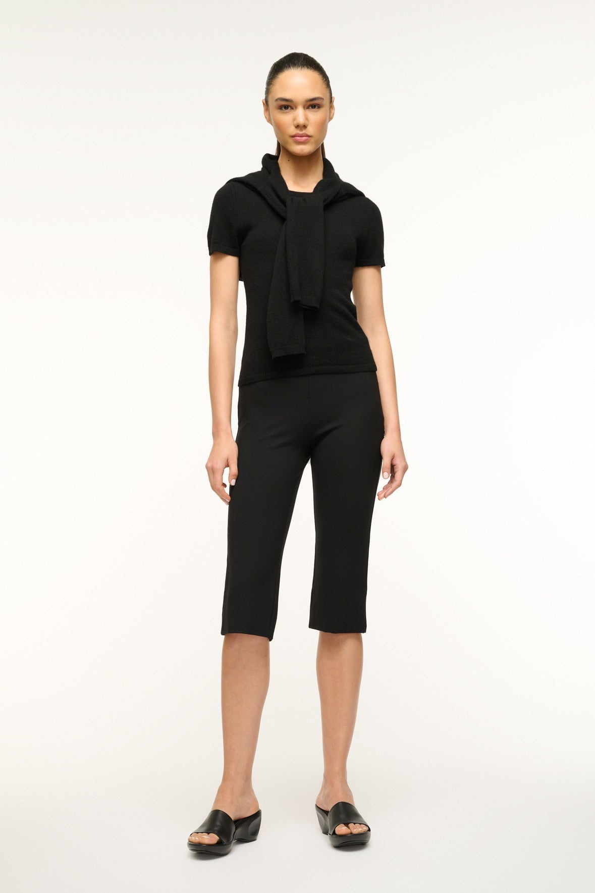 STAUD MIDNIGHT CASHMERE CARDIGAN BLACK - 6