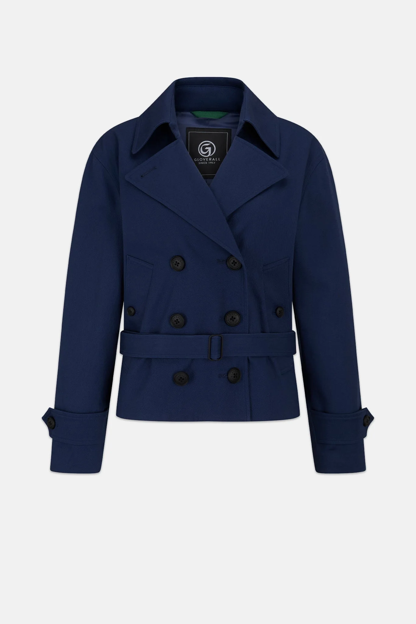 Women's Bacall Cropped Trench Navy - 1