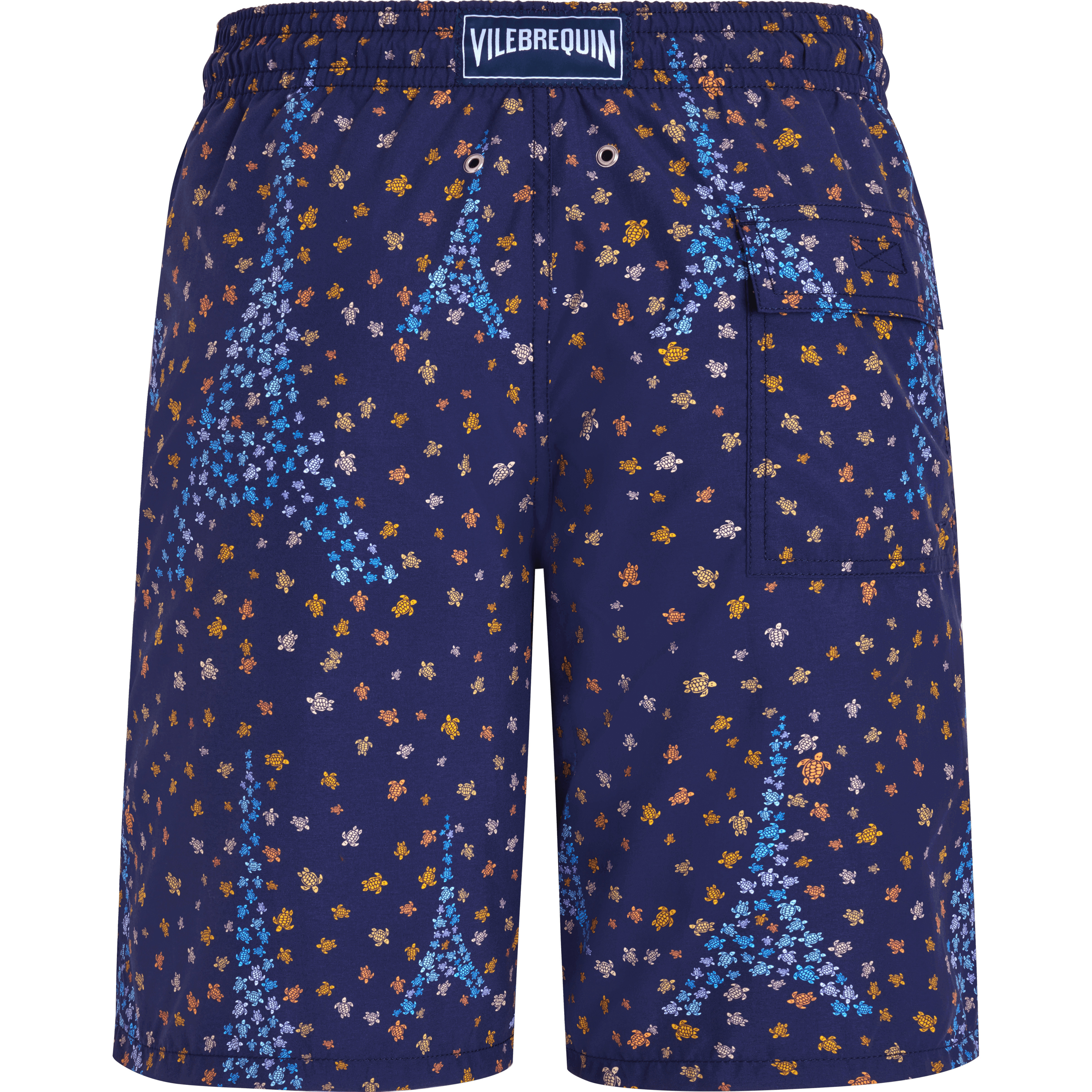 Men Long Swim Trunks Eiffel Turtles - 2