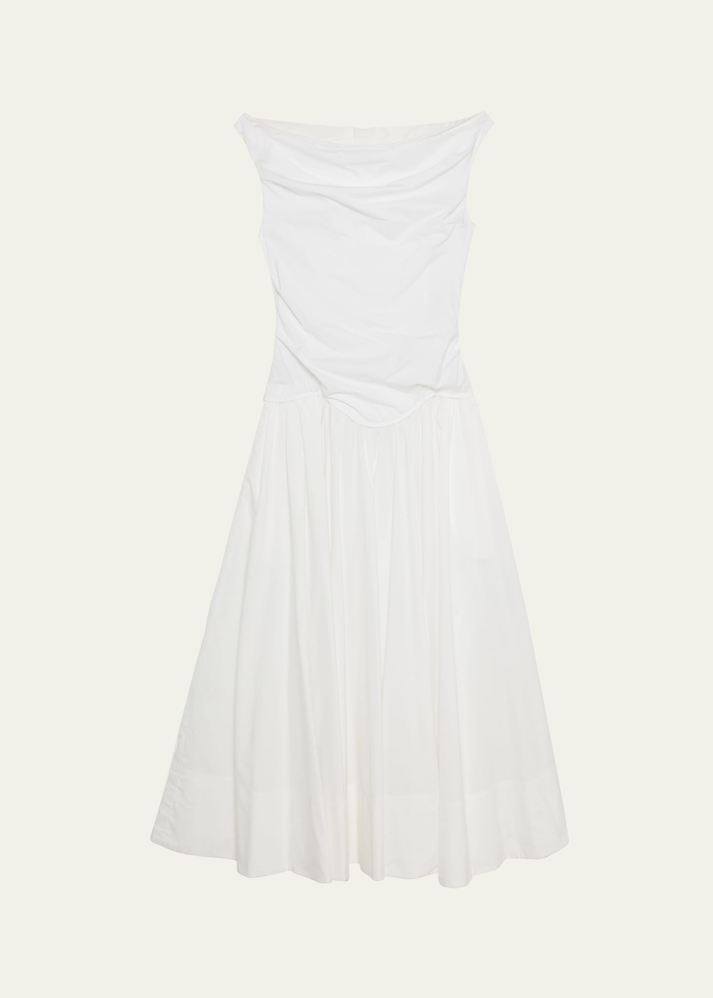 Cersei Drop-Waist Off-The-Shoulder Midi Dress - 1