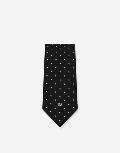 Dolce & Gabbana 8-cm silk jacquard blade tie with DG logo outlook