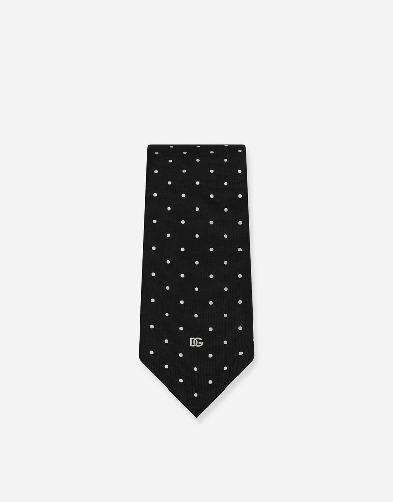 Dolce & Gabbana 8-cm silk jacquard blade tie with DG logo outlook