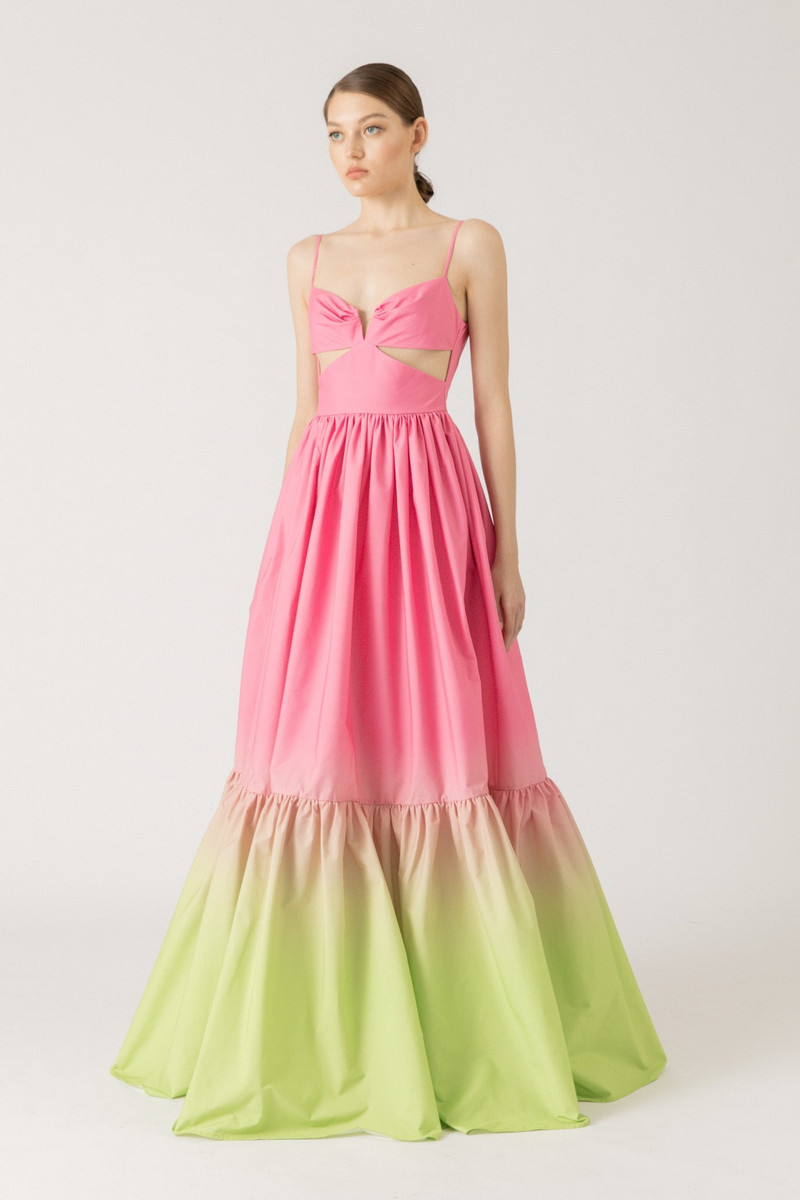 SAU LEE NOVA CUT-OUT GOWN outlook