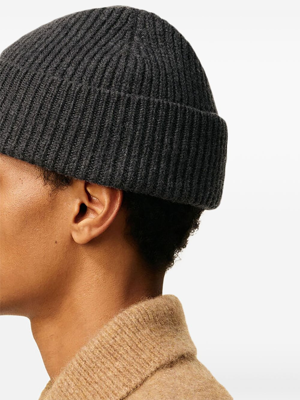 logo-embroidered wool beanie - 4
