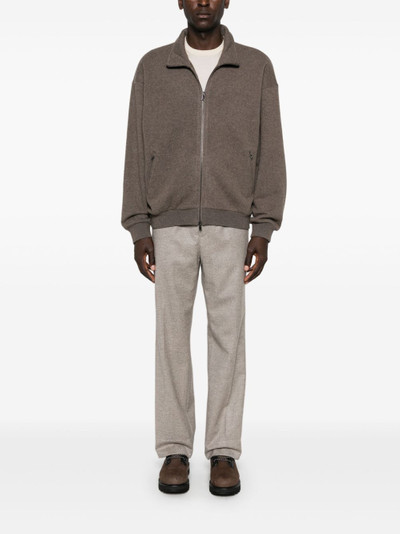 Brioni mélange-effect trousers outlook