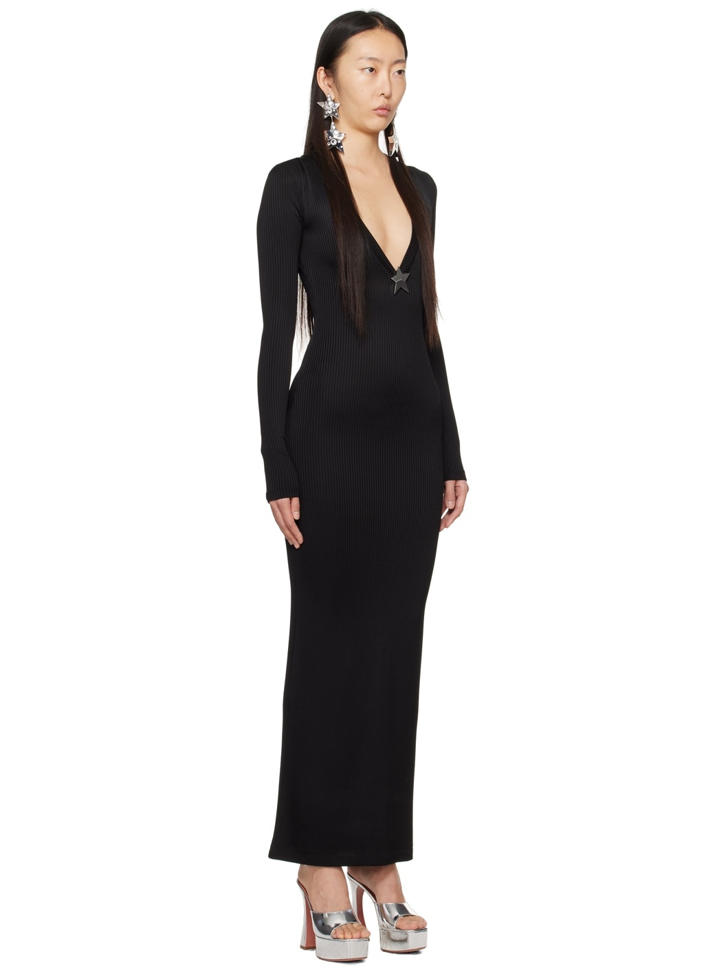 Black Star Stud Maxi Dress - 2