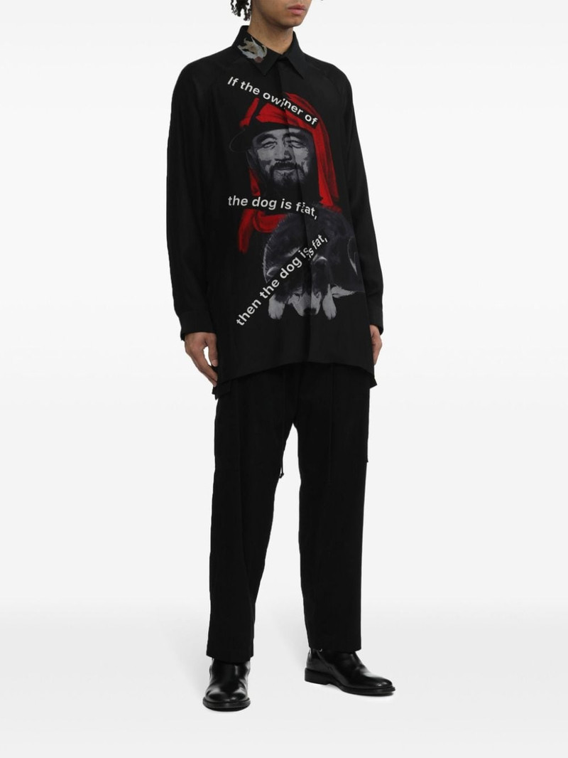 Yohji Yamamoto graphic-print silk shirt outlook