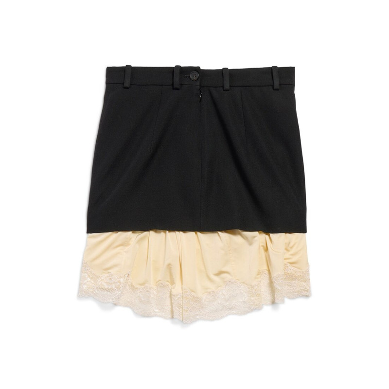 Women's Lingerie Mini Tailored Skirt in Black 6