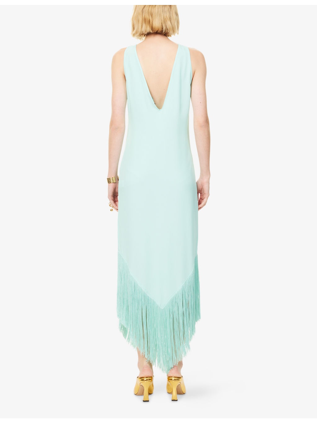 Taormina Fringed Woven Midi Dress - 4