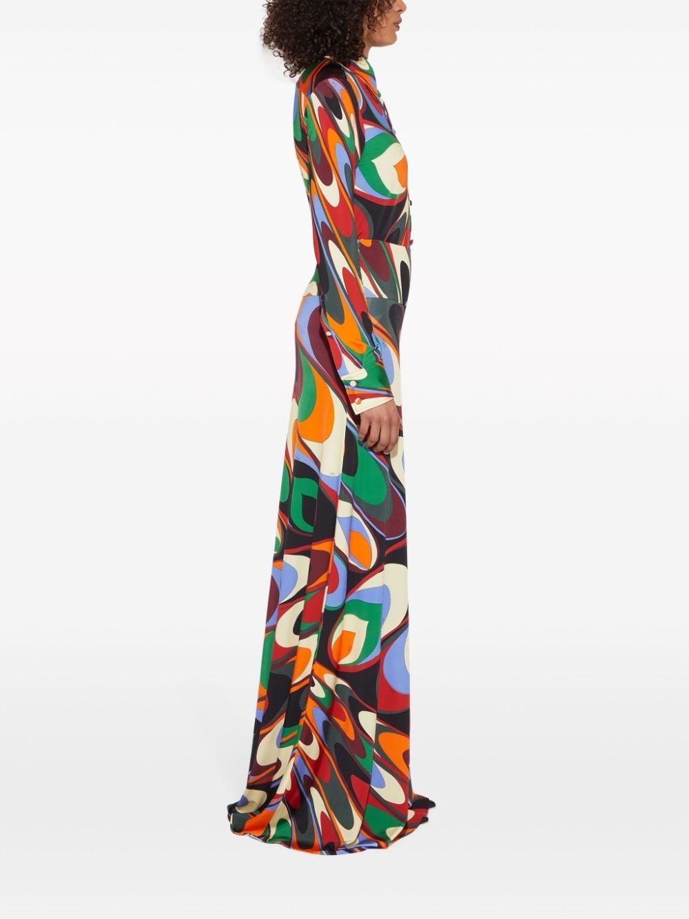 abstract-print maxi skirt - 3