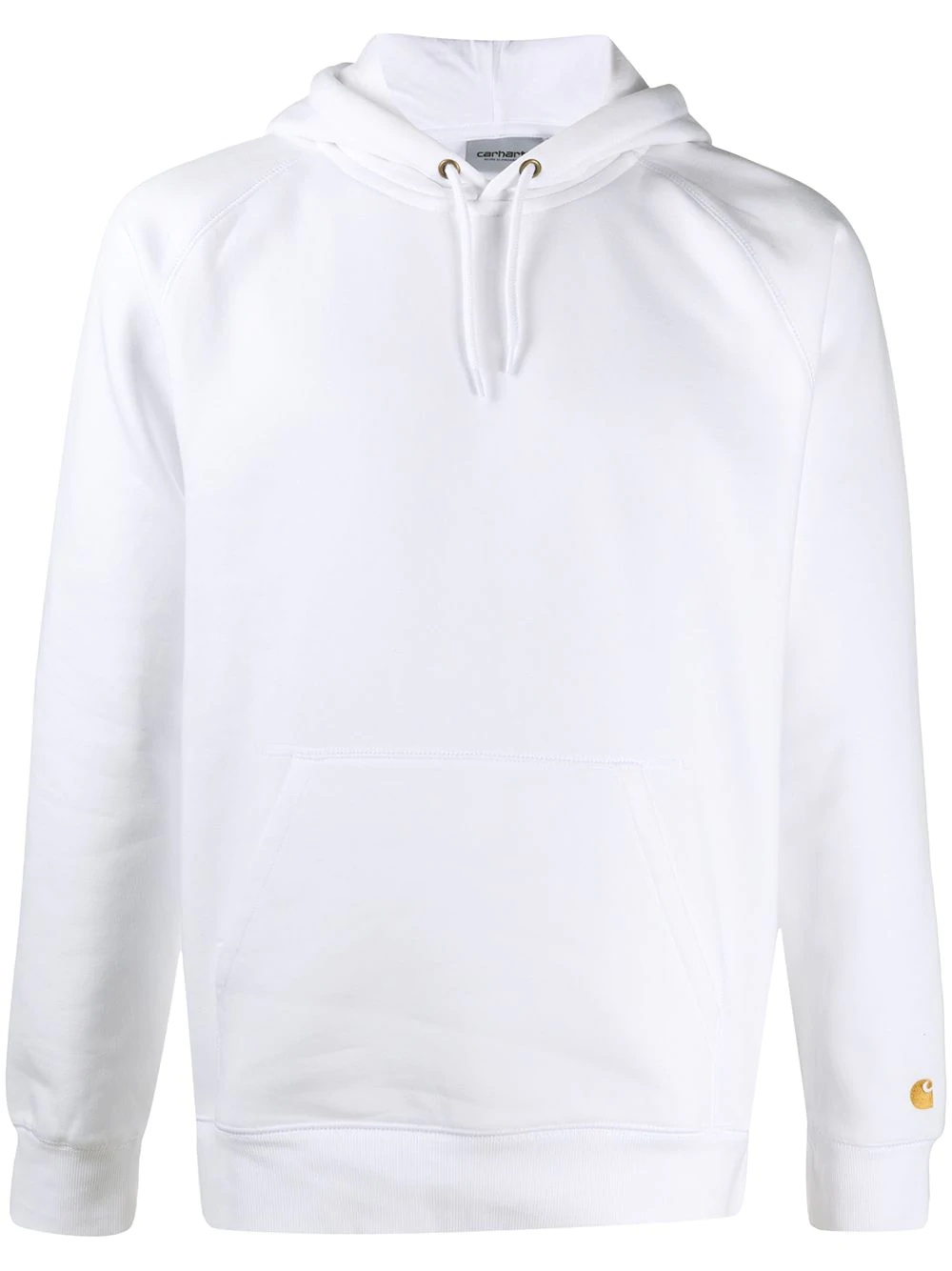 logo embroidered hoodie - 1