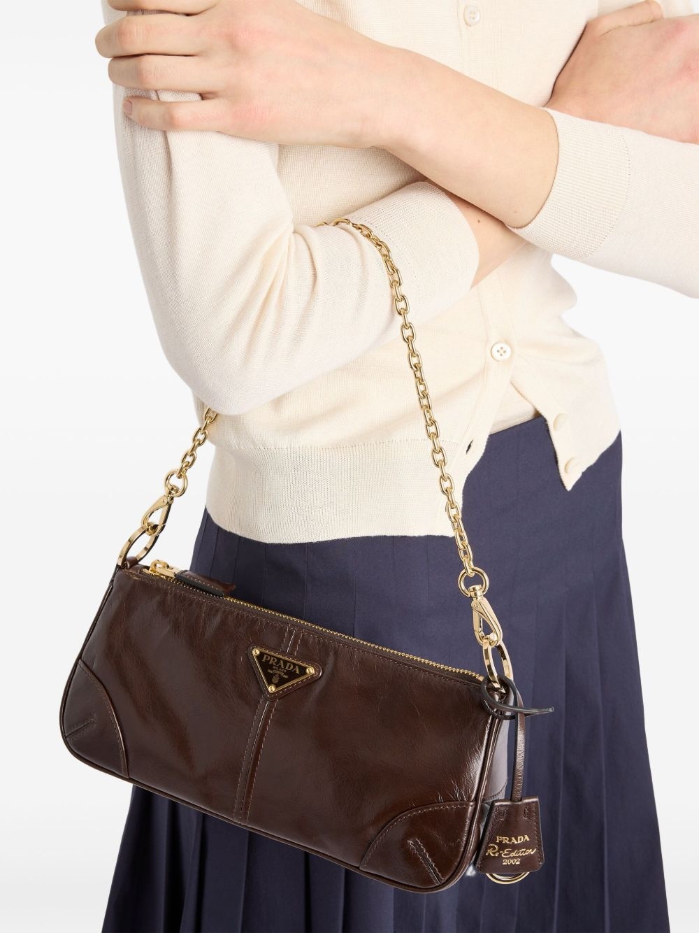 medium Re-Edition 2002 leather shoulder bag - 3