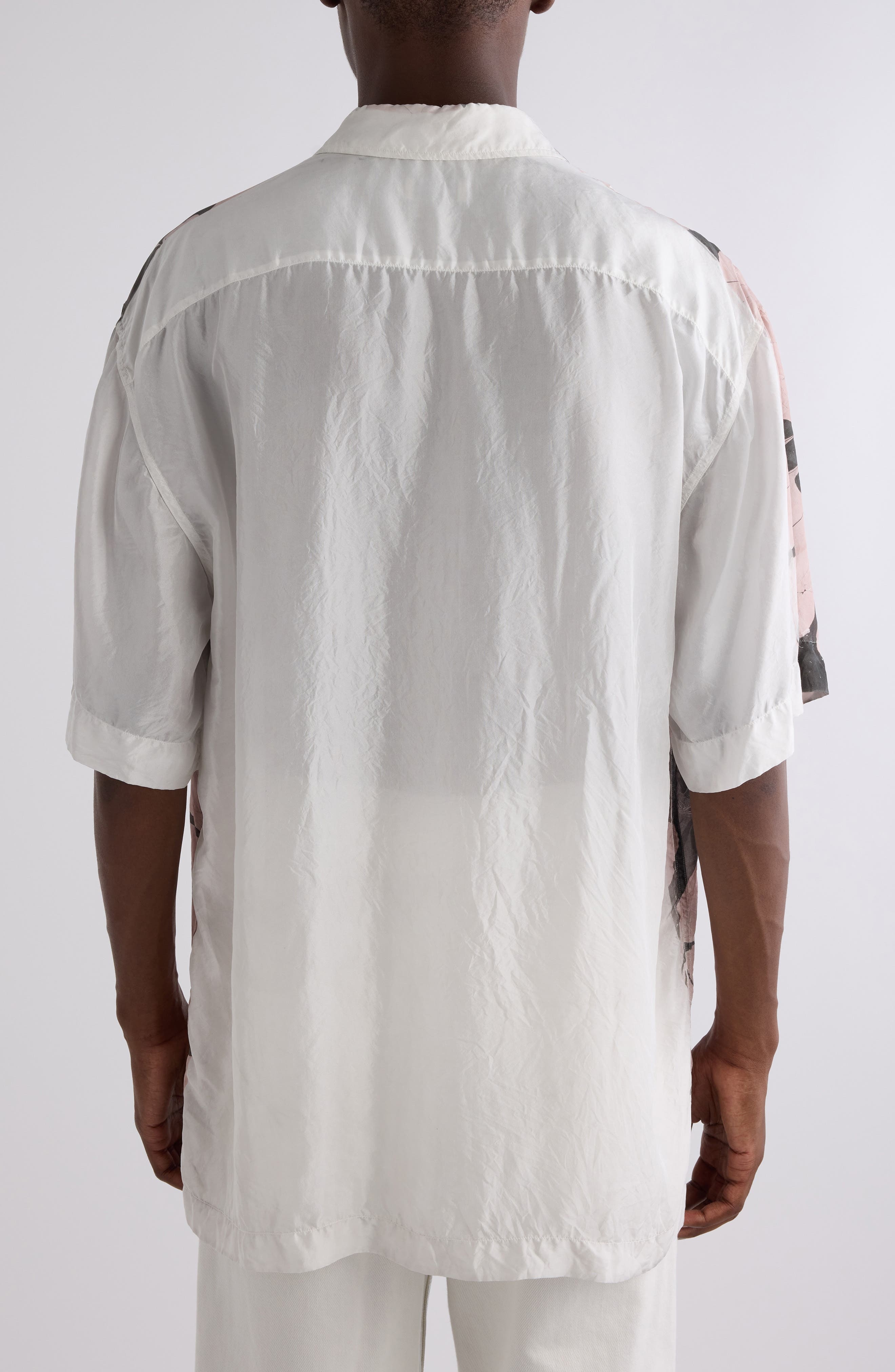 Dries Van Noten Cass Floral Silk Button-Up Shirt in Dessin A at Nordstrom - 3