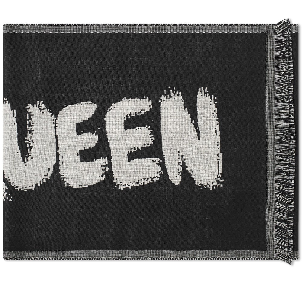 Alexander McQueen Oversize Graffiti Scarf - 1