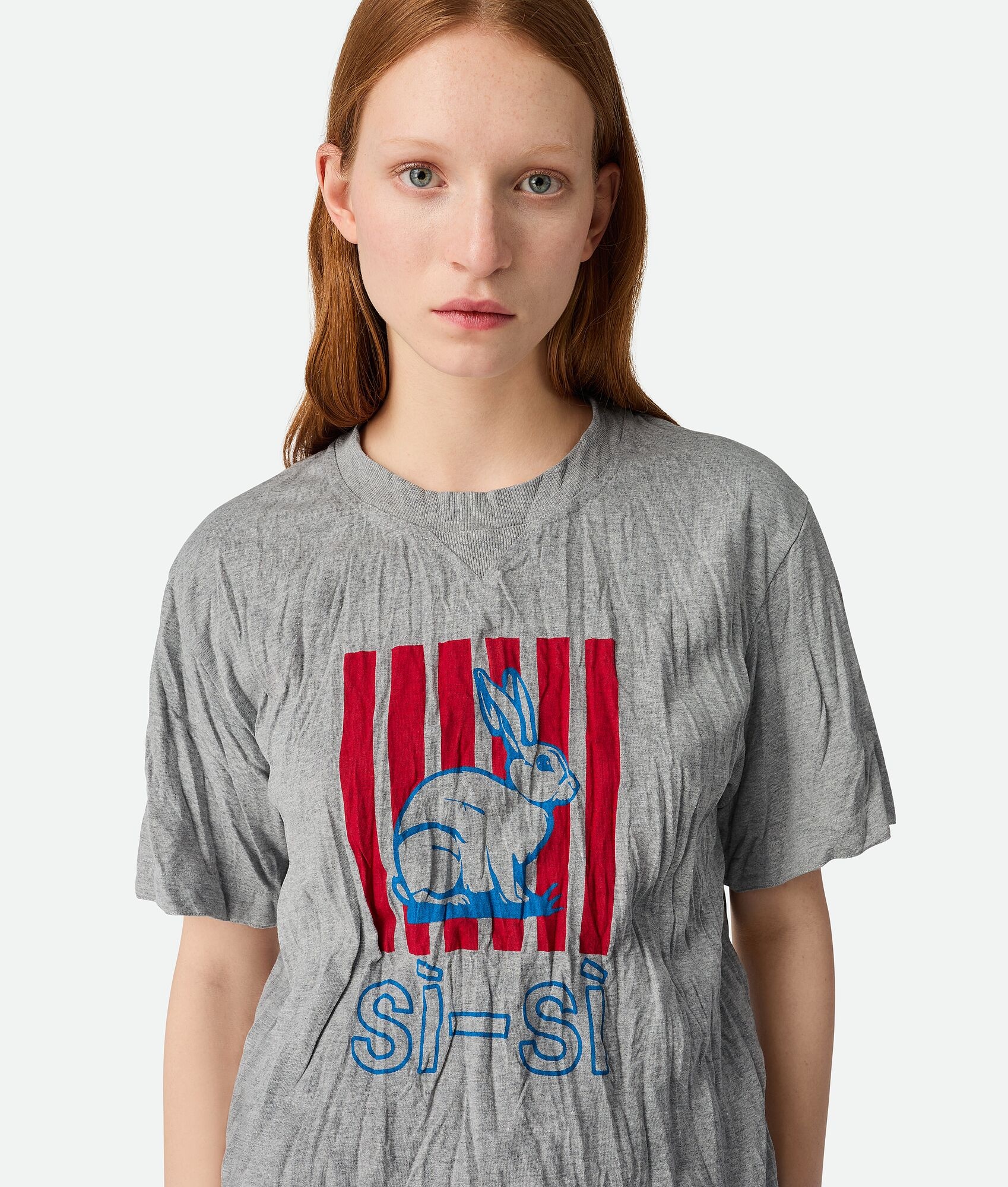 Crushed Cotton Printed Jersey T-Shirt - 4