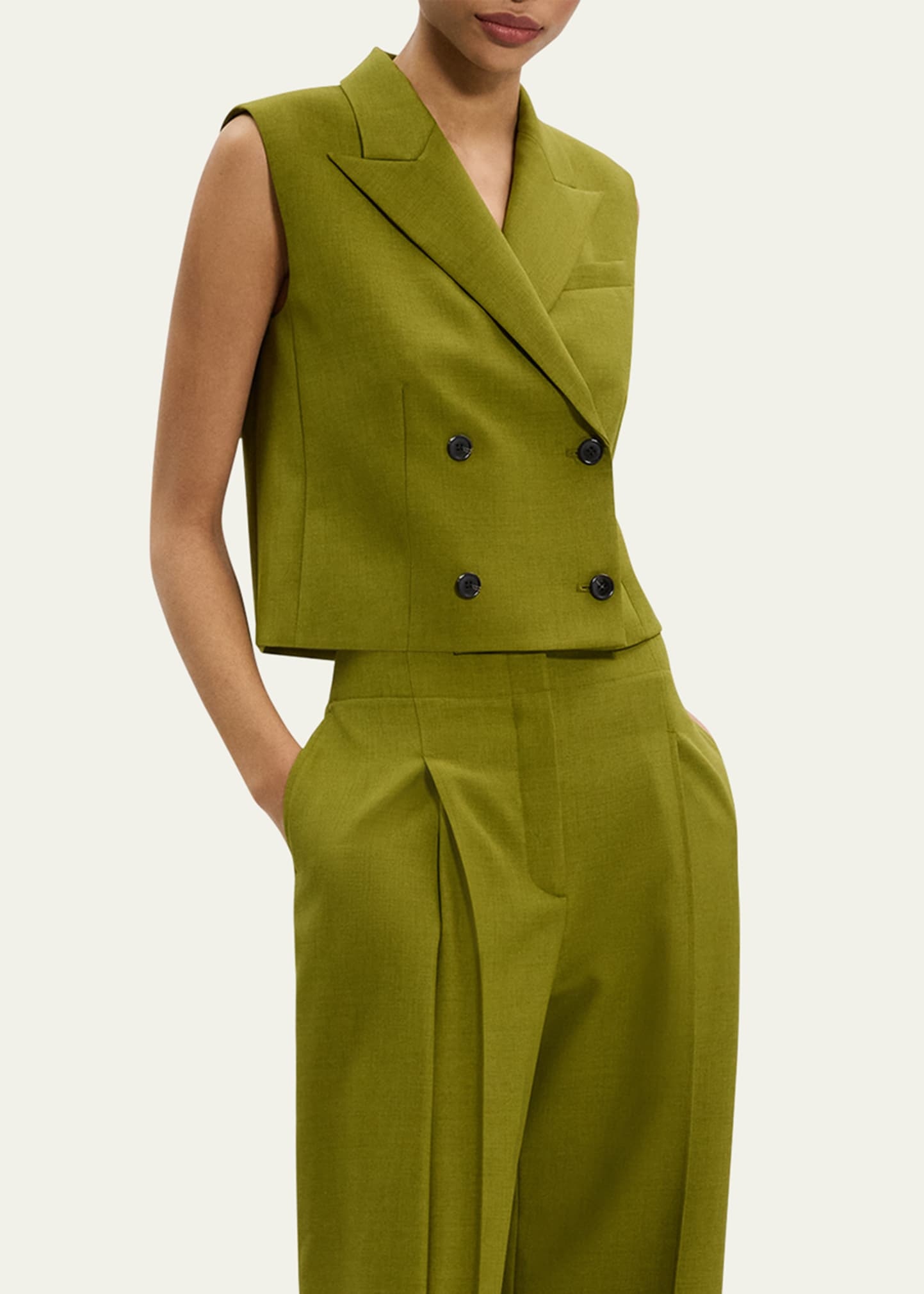 Boxy Double-Breasted Vest - 4