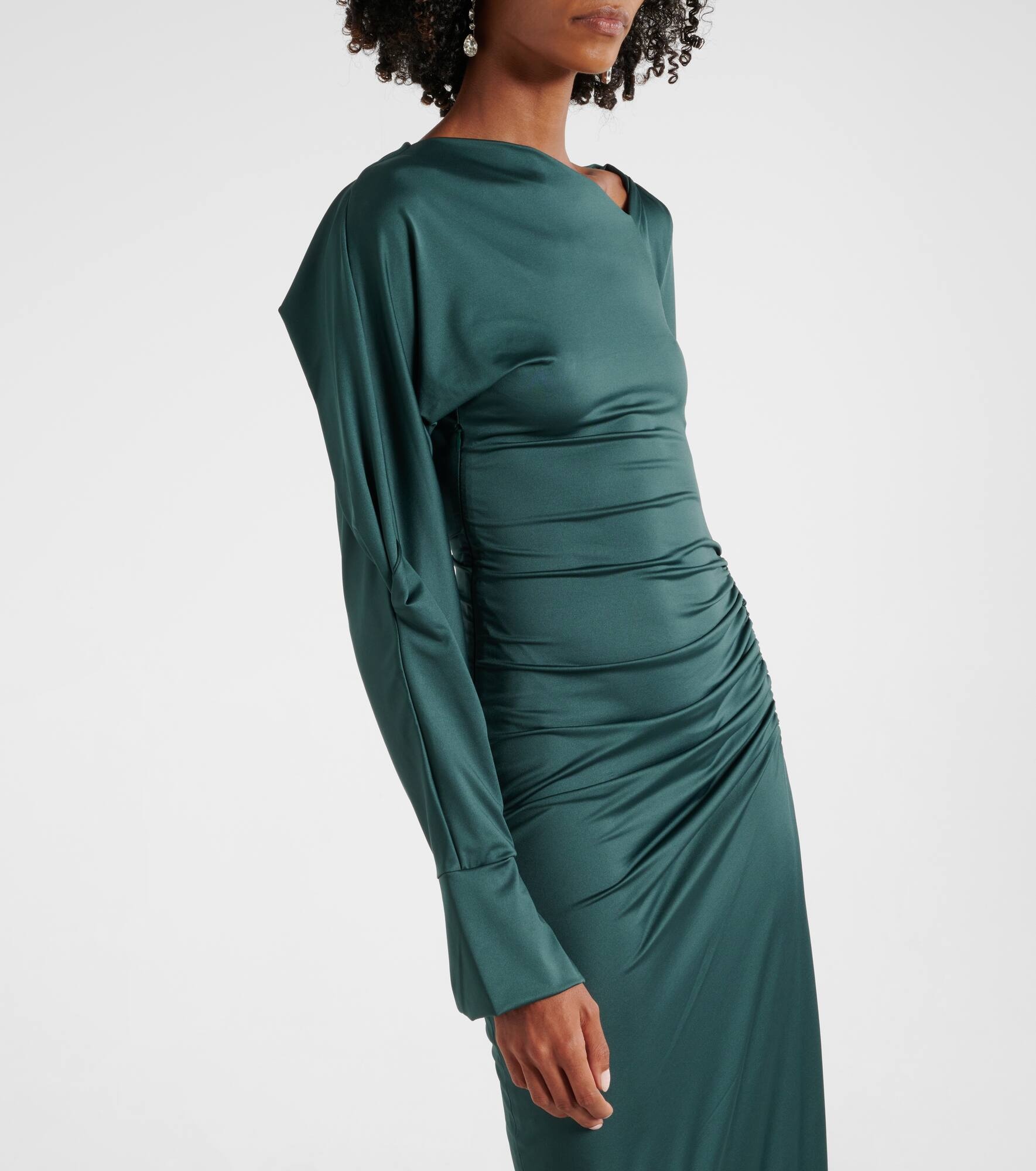Ruched asymmetric gown - 4