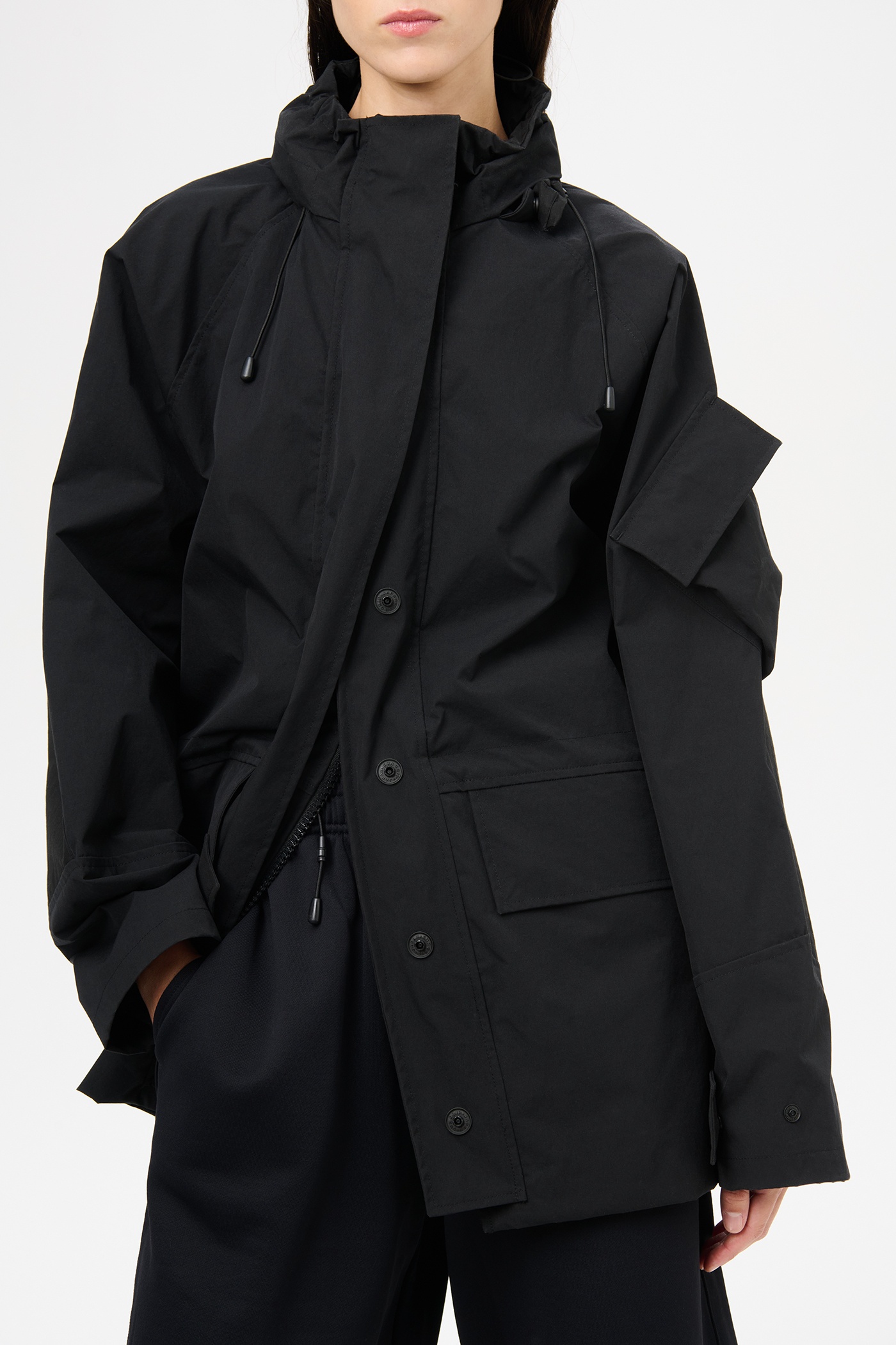 Deck Jacket Static Black Papyrus Poly - 4