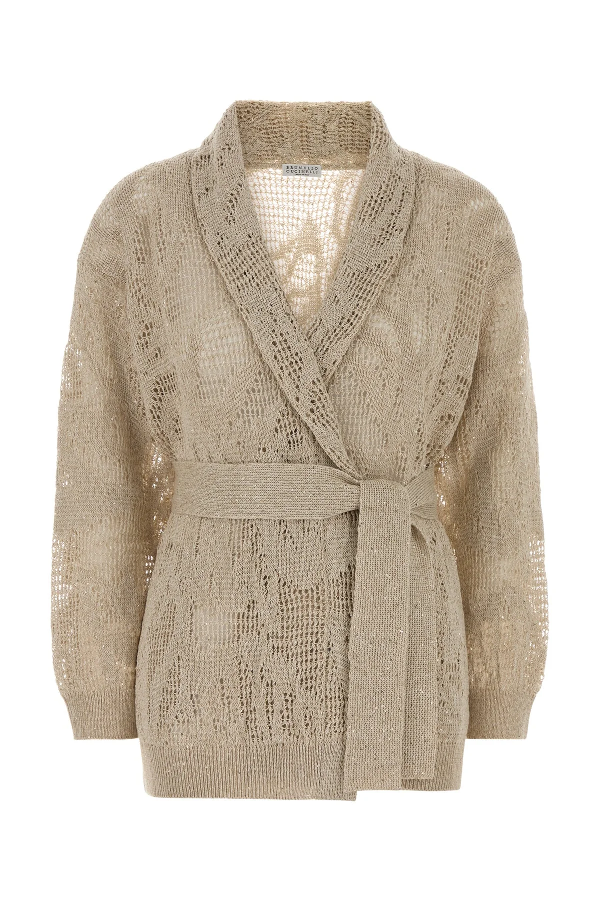 Beige crochet cardigan - 1